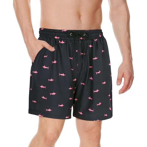 Swim Trunks Quick Dry Bathing Suit for Men with Compression Liner - Picture 2 of 6